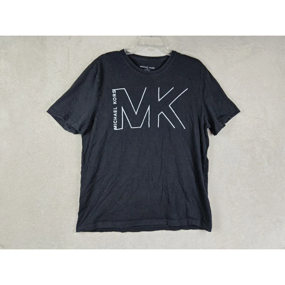 Michael Kors MK Women’s Short Sleeve Logo T Shirt Black Size L